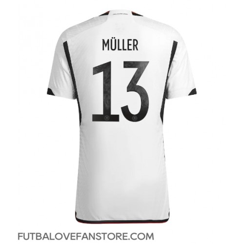 Nemecko Thomas Muller #13 Domáci futbalový dres MS 2022 Krátky Rukáv